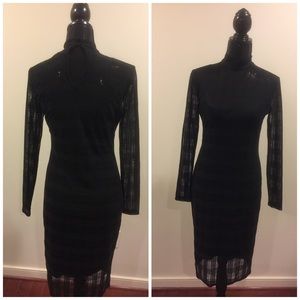 Nicole Miller: Black slip with sheer overlay